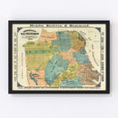 Vintage Map of San Francisco, California 1890