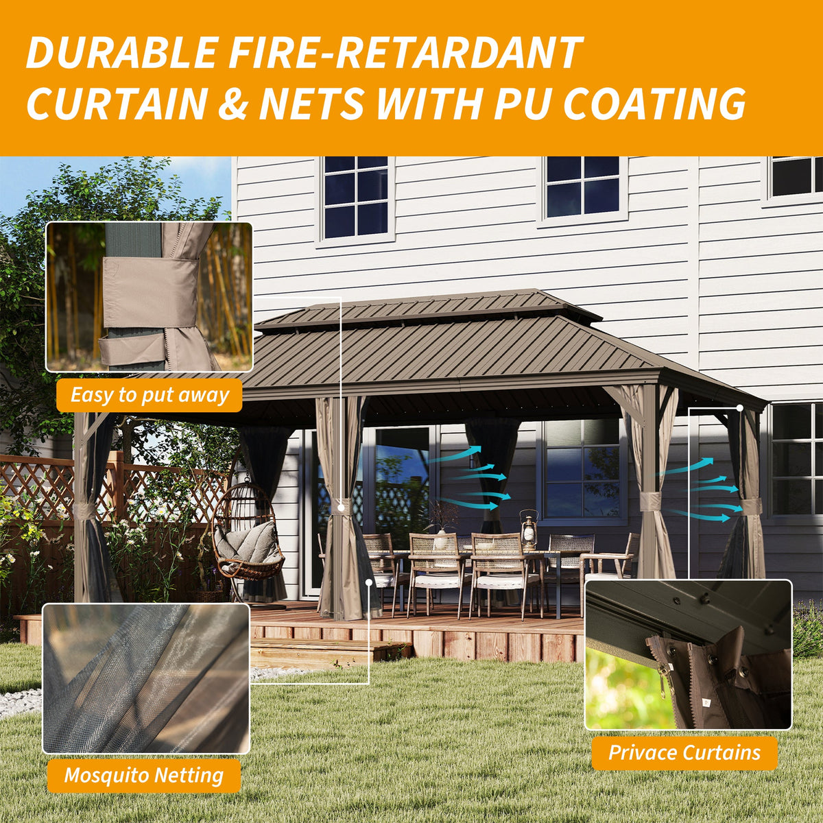 14' X 20' Hardtop Gazebo with Upgraded Features, photo 5 of 10