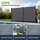 50" W x 49" H Outdoor Privacy Screen with Aluminum Posts, 4 Panels, Dark by HouseOfZazla