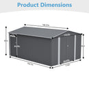 10x14 Ft Outdoor Metal Storage Shed by HouseOfZazla