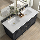 James Martin Lorelai 60" Double Bathroom Vanity, Black Onyx