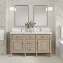 James Martin Lorelai 60" Double Bathroom Vanity, Whitewashed Oak