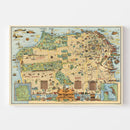 Vintage Map of San Francisco, California 1927