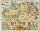 Vintage Map of San Francisco, California 1927