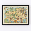 Vintage Map of San Francisco, California 1927