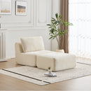 Single Chaise Longue With Movable Ottoman For Living Room by HouseOfZazla