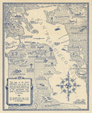Vintage Map of San Francisco, California 1925