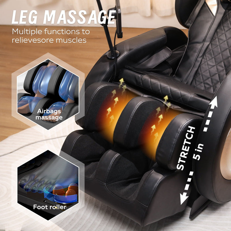 Automatic Massage Chair Recliner With Zero Gravity And Full Body Air Pressure - Black, photo 4 of 9