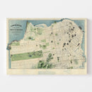Vintage Map of San Francisco, California 1904