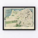 Vintage Map of San Francisco, California 1904