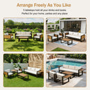 Aluminum Frame Large 4-Piece Outdoor Patio Furniture Set for 5 Person by HouseOfZazla