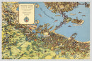 Vintage Map of San Francisco, California 1938