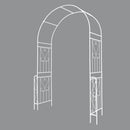 Metal Garden Arch W55'' x H94.5'' - Cream White Outdoor Arbor by HouseOfZazla