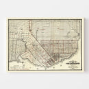 Vintage Map of San Francisco, California 1866