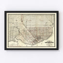Vintage Map of San Francisco, California 1866
