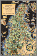 Vintage Map of San Francisco, California 1940