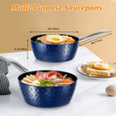 CasaFoyer 18cm Induction Saucepan with Lid - 1.5L Non-Stick Milk Pan