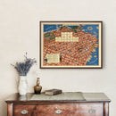 Vintage Map of San Francisco, California 1940