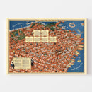 Vintage Map of San Francisco, California 1940
