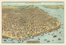 Vintage Map of San Francisco, California 1913