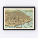 Vintage Map of San Francisco, California 1913