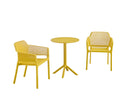 3 piece plastic arm chair Bistro GRS Premium Ocean Plastic, mustard yellow