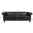 83.66 Inch Width Traditional Square Arm removable cushion 3 seater Sofa