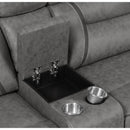 Barton - Upholstered Power Reclining Sectional Sofa - Gray by HouseOfZazla