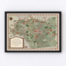 Vintage Map of San Francisco, California 1932