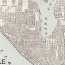 Vintage Map of Seattle, Washington 1901