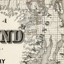 Vintage Map of Seattle, Washington 1877