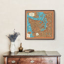 Vintage Map of Seattle, Washington 1934