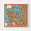 Vintage Map of Seattle, Washington 1934
