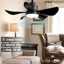28' Ceiling Fans with Lights and Remote/APP Control, Low Profile Ceiling Fans with 5 Reversible Blades 3 Colors Dimmable 6 Speeds Ceiling Fan for Bedroom Kitchen (Not allowed to sell on Amazon)
