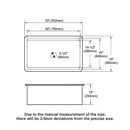 Undermount Workstation Single Bowl Porcelain Ceramic Kitchen Sink