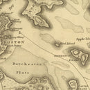 Vintage Map of Boston, Massachusetts 1807