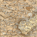 Vintage Map of Boston, Massachusetts 1938
