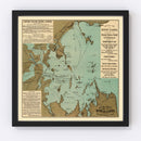 Vintage Map of Boston, Massachusetts 1884