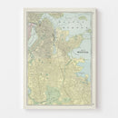 Vintage Map of Boston, Massachusetts 1901