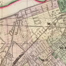 Vintage Map of Boston, Massachusetts 1874