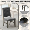 Dining Chair Set of 2 Mid-Century Modern Velvet Fabric Upholstered Chairs-Grey by LJGDeals