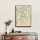 Vintage Map of Boston, Massachusetts 1891