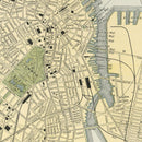 Vintage Map of Boston, Massachusetts 1891