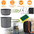 Camping Cookware Set with Pot and Foldable Cutlery by LJGDeals