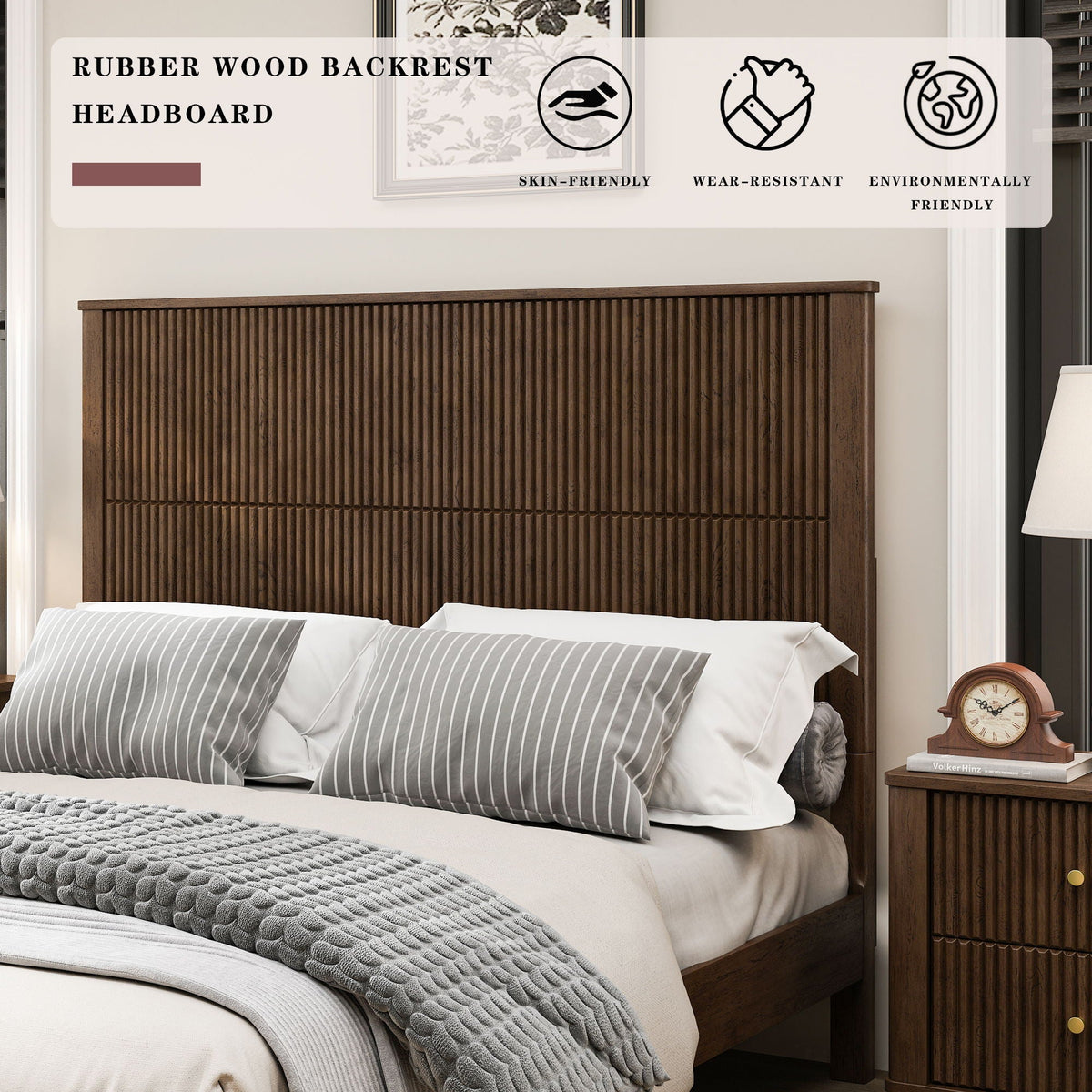 Platform Bed Frame With Tall Headboard, photo 27 of 40