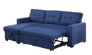 Upholstered Pull Out Sectional Sofa With Chaise by HouseOfZazla