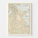 Vintage Map of Boston, Massachusetts 1901