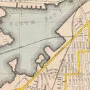 Vintage Map of Boston, Massachusetts 1872