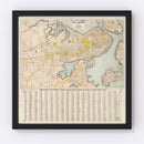 Vintage Map of Boston, Massachusetts 1872