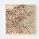 Vintage Map of Boston, Massachusetts 1905